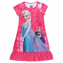 Elsa Dress Snow Queen Kids Summer Cartoon Anna Flounced Dresses For Girls Party Princess Cinderella Costume Children's Clothes