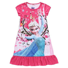 Elsa Dress Snow Queen Kids Summer Cartoon Anna Flounced Dresses For Girls Party Princess Cinderella Costume Children's Clothes