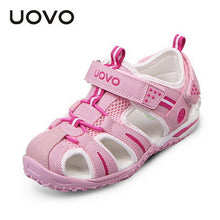 UOVO brand 2017 summer beach kids shoes closed toe sandals for boys and girls designer toddler sandals for 4 - 15 years old kids
