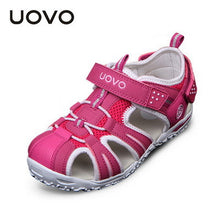 UOVO brand 2017 summer beach kids shoes closed toe sandals for boys and girls designer toddler sandals for 4 - 15 years old kids