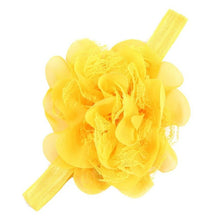 Kids Hair Accessories Girls Hair Elastic Lace Chiffon Artificial Flowers Peony Fita De Cetim Flores #2174