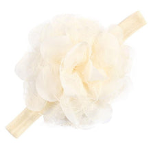 Kids Hair Accessories Girls Hair Elastic Lace Chiffon Artificial Flowers Peony Fita De Cetim Flores #2174