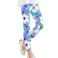 Newest Baby Kids Girls Leggings Pants Flower Floral Printed Elastic Long Trousers 2-14Y