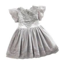 Summer Toddler Girls Baby Kids Lace Tulle Dress Floral Princess Tutu Dress 2-7Y