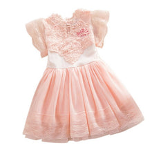 Summer Toddler Girls Baby Kids Lace Tulle Dress Floral Princess Tutu Dress 2-7Y