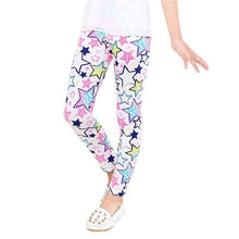 Baby Kids Girls Leggings Pants Flower Floral Printed Elastic Long Trousers 2-14Y