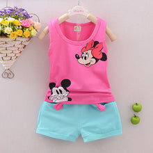 Hot Sale New summer Toddler Girls Clothing Sets Cartoon Vest + Shorts 2 Pcs Kid Suits Children Clothing Sets 4 Color