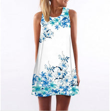 Vestidos 2017 New Style Summer Dress Sleeveless Floral Print Casual Women Dress Above Knee Plus Size Women Clothing Dresses