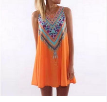 Vestidos 2017 New Style Summer Dress Sleeveless Floral Print Casual Women Dress Above Knee Plus Size Women Clothing Dresses