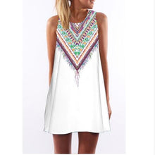 Vestidos 2017 New Style Summer Dress Sleeveless Floral Print Casual Women Dress Above Knee Plus Size Women Clothing Dresses