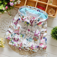 Spring 2016 New Cotton Baby Girls Coat Spend Three Flowers Lollipops Dot Jacket Cardigan Kids Children Clothing Autumn