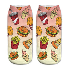 Zohra Neon Socks 3D Printing Female Socks Women Low Cut Ankle Socks Calcetines Mujer Casual Hosiery Printed Sock