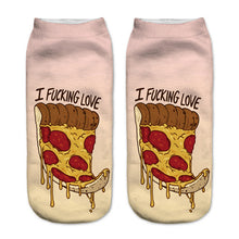 Zohra Neon Socks 3D Printing Female Socks Women Low Cut Ankle Socks Calcetines Mujer Casual Hosiery Printed Sock