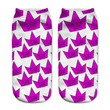 Zohra Neon Socks 3D Printing Female Socks Women Low Cut Ankle Socks Calcetines Mujer Casual Hosiery Printed Sock