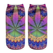 Zohra Neon Socks 3D Printing Female Socks Women Low Cut Ankle Socks Calcetines Mujer Casual Hosiery Printed Sock