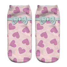 Zohra Neon Socks 3D Printing Female Socks Women Low Cut Ankle Socks Calcetines Mujer Casual Hosiery Printed Sock