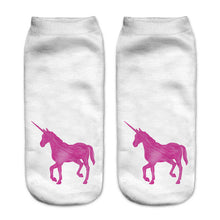 Zohra Neon Socks 3D Printing Female Socks Women Low Cut Ankle Socks Calcetines Mujer Casual Hosiery Printed Sock