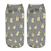 Zohra Neon Socks 3D Printing Female Socks Women Low Cut Ankle Socks Calcetines Mujer Casual Hosiery Printed Sock