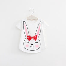 New Summer 2016 Baby T Shirts for girls Cotton Short Sleeve Rabbit cartoon Print Brand Tees Spring Kids cute Tops Girl T-shirt