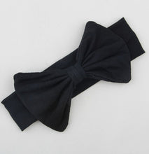 New Fashion Kids Solid Cotton Hair Bow Headband Girls Handmade Stretch Headwraps With Bow Boutique Cute Hair Accessories