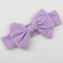 New Fashion Kids Solid Cotton Hair Bow Headband Girls Handmade Stretch Headwraps With Bow Boutique Cute Hair Accessories