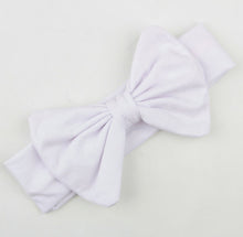New Fashion Kids Solid Cotton Hair Bow Headband Girls Handmade Stretch Headwraps With Bow Boutique Cute Hair Accessories