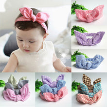 kids Girls Bow Hairband Turban Knot Rabbit Ear Headband Cotton Headwear 6475