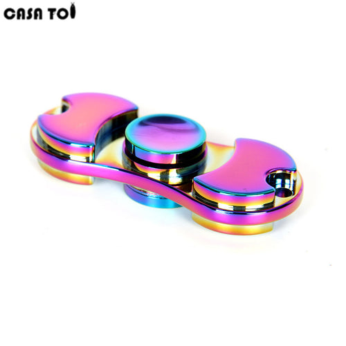 New pattern Colorful Hand Tri-Spinner Fidgets Toy Torqbar alloy EDC Sensory Fidget Spinners For Autism And Kids/Adult Funny