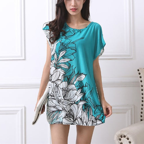 2017 new women T Shirt Dress Plus Size Women mini dress short sleeve Loose Casual Tops print tunic dresses large big  4xl 5xl