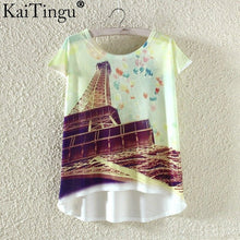 KaiTingu Summer Kawaii Cute Fashion T Shirt Harajuku High Low Style Print T Shirt Short Sleeve T-shirt Women Tops Plus Size