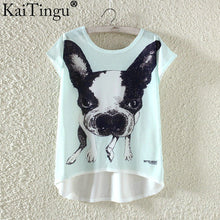 KaiTingu Summer Kawaii Cute Fashion T Shirt Harajuku High Low Style Print T Shirt Short Sleeve T-shirt Women Tops Plus Size