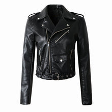 2017 New Autumn Witner Women Motorcycle Faux PU Leather Yellow Black Jackets Lady Biker Outerwear Coat with Belt Hot Sale