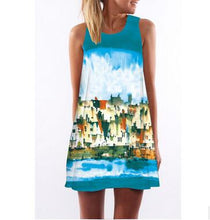 Vestidos 2017 New Style Summer Dress Sleeveless Floral Print Casual Women Dress Above Knee Plus Size Women Clothing Dresses