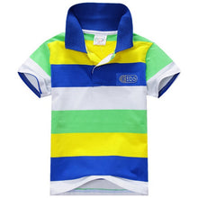 Summer Fashion Style Kids Baby Boys Cotton  Striped T-shirt Multi Color Short Sleeve Top S-XXL