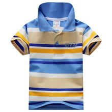 Summer Fashion Style Kids Baby Boys Cotton  Striped T-shirt Multi Color Short Sleeve Top S-XXL
