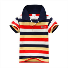 Summer Fashion Style Kids Baby Boys Cotton  Striped T-shirt Multi Color Short Sleeve Top S-XXL