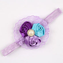 Newborn Headwear Kids Flower Headband Pink Lace Hair Bands Girl Felt Flower Scarf Hair Accessories w-033