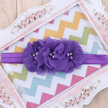 1PC Rhinestone Ribbon Pearl diamond Headwear Newborn Hairbands sewing Flowers Headband Kids Hair Accessories Jeaely  W045