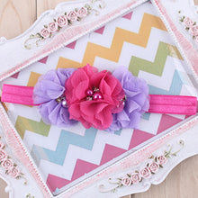 1PC Rhinestone Ribbon Pearl diamond Headwear Newborn Hairbands sewing Flowers Headband Kids Hair Accessories Jeaely  W045