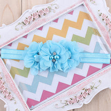 1PC Rhinestone Ribbon Pearl diamond Headwear Newborn Hairbands sewing Flowers Headband Kids Hair Accessories Jeaely  W045