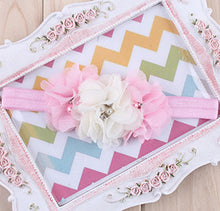 1PC Rhinestone Ribbon Pearl diamond Headwear Newborn Hairbands sewing Flowers Headband Kids Hair Accessories Jeaely  W045