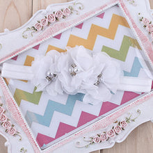 1PC Rhinestone Ribbon Pearl diamond Headwear Newborn Hairbands sewing Flowers Headband Kids Hair Accessories Jeaely  W045