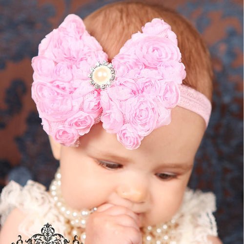Headwear Hairband Pearl Diamond European And American Fashion Flowers Headband Kids Hair Accessories