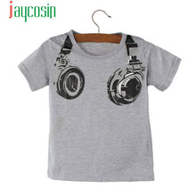 JAYCOSIN Hot Boy Kids Summer Casual Headphone Short Sleeve Tops Blouses T Shirt Tees Clothes Levert Dropship Jan11