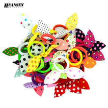 YWHUANSEN 20pcs/lot Rabbit ears Hair band Children Hair Accessories kids Scrunchy Elastic Hair Band for women girls rubber band