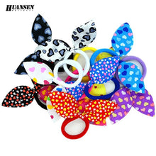 YWHUANSEN 20pcs/lot Rabbit ears Hair band Children Hair Accessories kids Scrunchy Elastic Hair Band for women girls rubber band