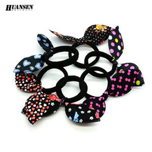 YWHUANSEN 20pcs/lot Rabbit ears Hair band Children Hair Accessories kids Scrunchy Elastic Hair Band for women girls rubber band