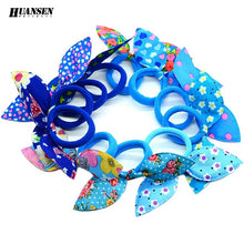 YWHUANSEN 20pcs/lot Rabbit ears Hair band Children Hair Accessories kids Scrunchy Elastic Hair Band for women girls rubber band
