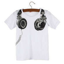 JAYCOSIN Hot Boy Kids Summer Casual Headphone Short Sleeve Tops Blouses T Shirt Tees Clothes Levert Dropship Jan11
