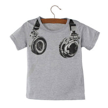 JAYCOSIN Hot Boy Kids Summer Casual Headphone Short Sleeve Tops Blouses T Shirt Tees Clothes Levert Dropship Jan11